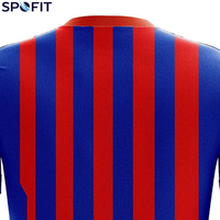 Maillot de football personnalisé à manches courtes, léger, respirant, tissu à séchage rapide, impression par sublimation, vêtements d'équipe, clubs sportifs