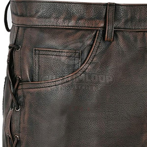Wholesale Price Custom Made <b>Leather</b> <b>Pants</b> For <b>Men</b> With Custom Logo Unique Design <b>Leather</b> <b>Pants</b> For Best Sale - Product Image 6