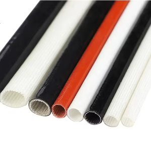 Manchon en fibre de verre enduit de résine de silicone 2753, manchon en fibre de verre tressé noir en caoutchouc de silicone - Product Image 4