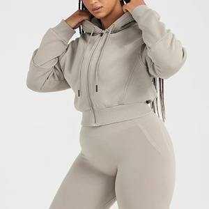 Survêtements respirants de qualité supérieure, ensemble 2 pièces à capuche avec logo personnalisé, décontractés, vente en gros, en molleton épais - Product Image 3