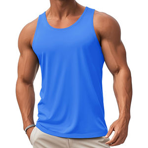Camiseta sin Mangas para Hombre, de Alta Calidad, 100% Algodón, Secado Rápido, Transpirable, Ecológica, Tejida, Talla Grande, con Logotipo Personalizado, Precio Bajo - Product Image 1