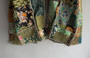 Veste matelassée patchwork à col mandarin, manches longues, en coton tissé, pour femme, cadeau pour elle - Product Image 5