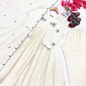 Conjunto de Kurti, Pantalón y Dupatta de Diseñador para Mujer, Ropa de Fiesta, Vestido Étnico, Atuendo Tradicional, Secado Rápido, Corte Holgado - Product Image 3