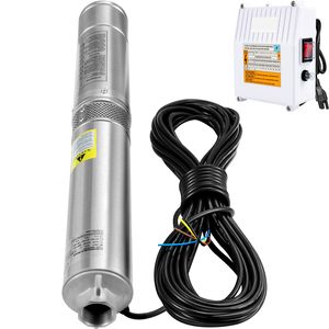 Pompa Sommergibile per Pozzi Profondi 2HP 230V/60Hz, 37GPM, Prevalenza 427 ft, Cavo 33 ft, Centralina Esterna, Acciaio Inox 4 Pollici - Product Image 1