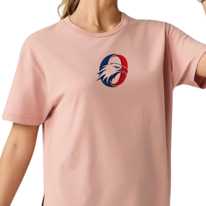 <b>Light</b> Pink Womens Relaxed Fit Crew <b>Neck</b> T Shirt Breathable Short Sleeve Workout Tee for Gym Running Yoga Fitness Training - Product Image 3