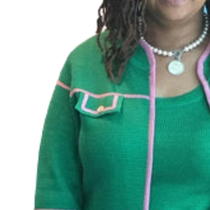Cardigan en tricot vert pour femme, sans boutons, à manches longues, coupe décontractée, idéal pour superposer, avec broderie personnalisée - Product Image 2
