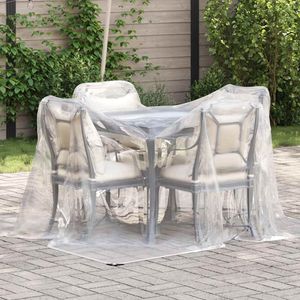 Bâche transparente avec œillets 6,6x9,8' en polyéthylène durable - Product Image 1