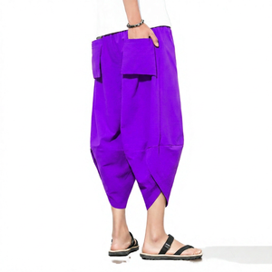 Pantalones de Algodón para Hombre, Diseño Personalizado, Casuales, con Cordón, Cintura Elástica Alta, Ligeros y Holgados - Product Image 5