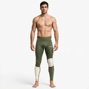 Leggings de compression longs pour hommes, couleur personnalisée, taille élastique, séchage rapide, collants de sport - Product Image 1