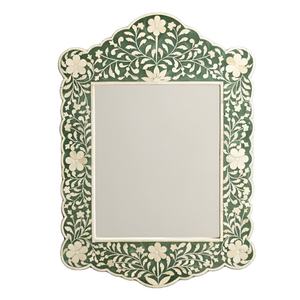 Miroir mural artisanal en incrustation de os, taille et couleur personnalisables, art d'incrustation haut de gamme pour la décoration de la maison, de l'hôtel et de la villa - Product Image 2