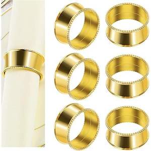 แหวนรองผ้าเช็ดปากโลหะทันสมัย ออกแบบสำหรับพื้นที่รับประทานอาหารร่วมสมัย ตกแต่งโต๊ะอย่างหรูหรา เหมาะสำหรับงานเลี้ยงสังสรรค์ - Product Image 2