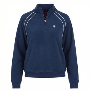 Blouson de travail en molleton à col montant, personnalisable avec logo, demi-zip, pour le personnel soignant, vente en gros OEM - Product Image 6