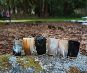Super qualité corne de buffle verre corne naturelle Viking corne verre tasses produits de haute qualité verre à boire pour Restaurant Agate - Product Image 2