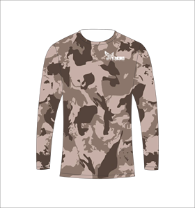 T-shirt de sport à manches longues camouflage sable respirant pour l'entraînement et la performance - Product Image 6
