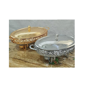 Suministros de Fábrica: Platos Calentadores Redondos de Acero Inoxidable para Buffet, con Tapa Colgante Plateada, Decorativos, al Mejor Precio - Product Image 5
