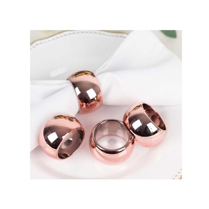 Practical table napkin <b>rings</b> crafted from metal suitable for enhancing dining arrangements at events gatherings and dinners - Product Image 5