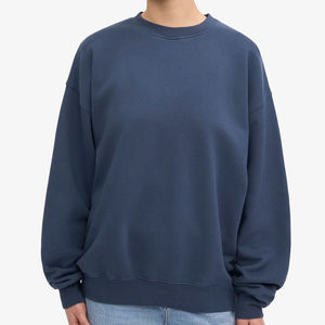 High Quality Thick Custom Logo Winter Embroidered Men's Fleece Sweatshirt Regular Fit Casual Pullover - Product Image 1