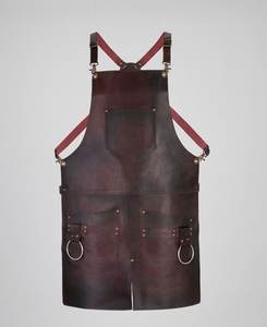 Tablier en cuir haut de gamme pour chef de restaurant, vêtements de travail de cuisine, personnalisation de marque, OEM, ODM, approvisionnement en gros LPN-0215 - Product Image 1