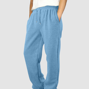 Men's Sporty Casual Baggy Loose Fit Wide Leg <b>Trousers</b> <b>Elastic</b> <b>Waist</b> Acid Wash Polyester/Cotton Lightweight Breathable - Product Image 4