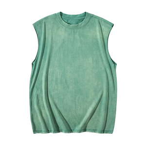 Débardeurs pour hommes sur mesure, grande quantité et prix bas, directement de l'usine, t-shirts sans manches en coton pour hommes - Product Image 1