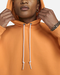 Sudadera con Capucha Unisex Naranja, Corte Regular, Color Sólido, Felpa de Algodón, Informal, con Bolsillo Delantero, Resistente al Viento para Invierno - Product Image 4