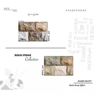 Superb Quality Ceramic Digital Glazed Stone Designer Exterior Wall Cladding <b>Elevation</b> Tile 300x450mm 30x45cm 12x18 wall tile - Product Image 6