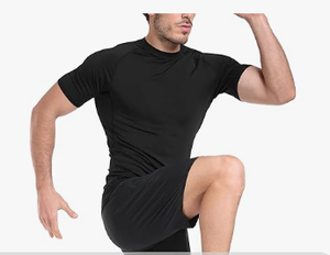 HAWK SPORTS INDUSTRIES Débardeur de compression en polyester tricoté pour homme, col rond, couleur unie, séchage rapide, sportif, sans manches, pour l'entraînement - Product Image 5