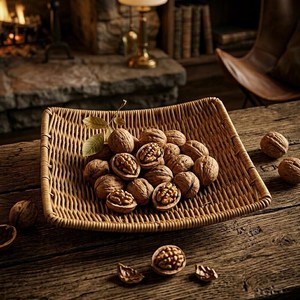 Cesta de frutas de gran venta para decoración de mesa, cesta con arte indio, ratán 100% de doble control de calidad, hecha a medida para exportación - Product Image 1