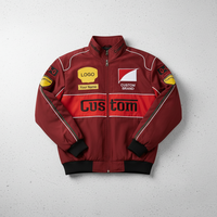 Blouson Bomber Rétro Personnalisé pour Homme, en Polyester, Rembourré pour l'Hiver, Style Moto, Fabrication OEM