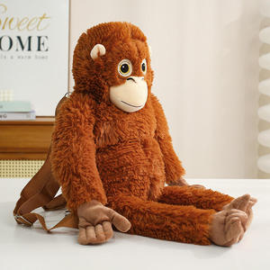 New Arrival Plush Chimpanzees <b>Backpack</b> Stuffed Animal <b>Children</b> Birthday Gift Soft Brown Chimpanzees Shoulder Bag Toy - Product Image 3