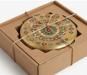 Boîte à épices ronde en métal de qualité supérieure avec couvercle décoratif, organisateur de rangement vintage fait main pour la cuisine - Product Image 6