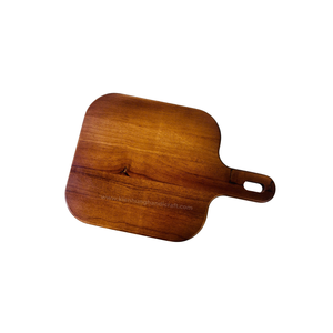 Tabla de Cortar de Madera de Caucho Hecha a Mano con Mango para Uso en Cocina, Restaurante y Hotel - Product Image 4