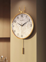 Jam Dinding Logam Kepala Rusa Mewah Ringan Analog Desain Modern Sederhana Tanpa Suara untuk Ruang Tamu Kamar Tidur Dekorasi Rumah