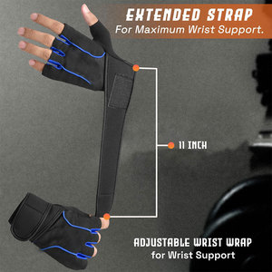 High Demanding Unisex Weight Lifting Gloves Fingerless Anti <b>Slip</b> Palm Pads Firm Strong Hand Grip Gym Gloves Custom Designed Logo - Product Image 3