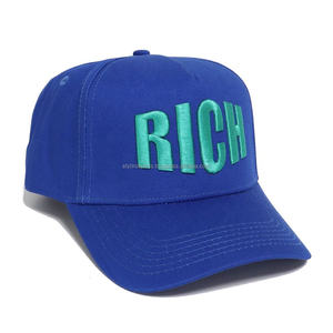 New Hot Custom Design 5 Panel Adults Cotton Baseball <b>Caps</b> With 3D Embroidery Logo Sports Hats For Man And Women - Product Image 3