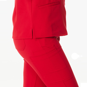 New Design Wholesale Short Sleeve Shirt O Neck Stretchable High Quality Spandex/Polyester/Rayon Heavyweight Men's <b>Scrub</b> Suits - Product Image 6