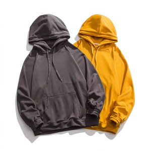 Hot Sale Custom Green French Terry Oversize Hoodie <b>Thick</b> <b>Fleece</b> Drop Shoulder 100% Cotton Plain Blank Sports Wears Drawstring - Product Image 4