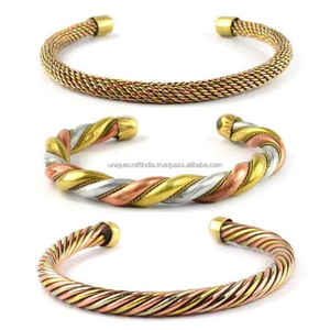 Bracelet fait main en cuivre massif vintage très pur Bracelet tendance au meilleur prix en cuivre massif pur - Product Image 5