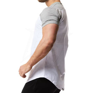 T-shirts de sport pour hommes, anti-transpiration, légers, séchage rapide, tricotés, 260 grammes, coupe ajustée, respirants, en Spandex/Polyester pour la remise en forme - Product Image 3