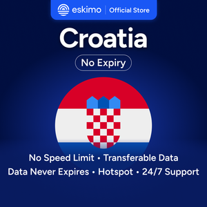 Tarjeta SIM digital Eskimo Croacia 10GB sin caducidad de datos, datos de viaje de alta velocidad 5G/4G, no se requiere SIM física, S-CRO-10 para teléfonos inteligentes - Product Image 1