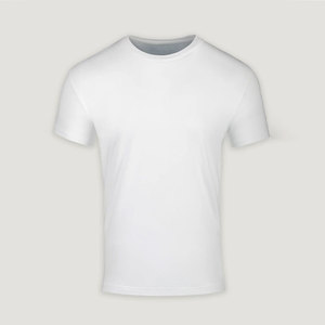เสื้อยืดผู้ชายสีขาว โพลีเอสเตอร์ 100% แขนสั้น คอกลม ทรงหลวม สวมใส่สบาย สีพื้น ผ้าถัก ระบายอากาศได้ดี เป็นมิตรกับสิ่งแวดล้อม ด้านหน้าเรียบ - Product Image 1