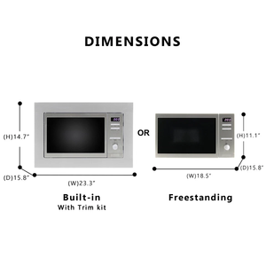 Horno de microondas híbrido E-quator de 0.8 cu.ft con función de estanqueidad incorporada y sin necesidad de soporte - Product Image 5