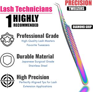 ชุดแหนบต่อขนตาแบบมืออาชีพ พร้อมกล่องเก็บ แหนบสแตนเลสเยอรมัน แหนบแยกขนตาแบบวอลลุ่ม - Product Image 4