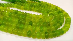 Perles de pierres précieuses naturelles en calcédoine préhnite, rondelles simples, 8 mm - Product Image 2