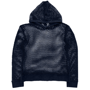 Sweat-shirt à capuche en maille noire à manches longues, respirant, en polyester uni, pour l'été, unisexe, coupe classique pour adulte - Product Image 3