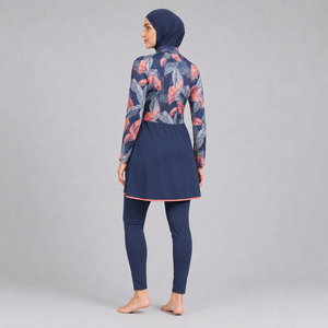 <b>Top</b> Quality Modest Burkini Set For Women Full Coverage Muslim Swimwear Quick Dry Breathable Custom Logo Wholesale Burkini Set - Product Image 3