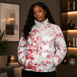Cosh International Custom Wholesale Embossed Zipper Spring Unisex Puffer <b>Jacket</b> Lightweight <b>Pink</b> Solid - Product Image 3