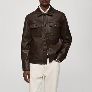 Chaqueta de cuero para hombre al por mayor, personalizada, con cremalleras, de alta calidad, cortavientos, transpirable, para motocicleta, hecha con el mejor material. - Product Image 4