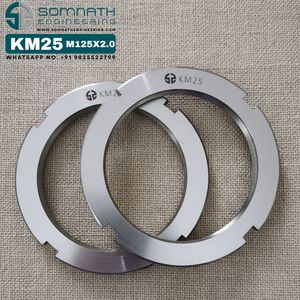 น็อตล็อค KM25 น็อตล็อคเพลาเมตริกความแม่นยำสูง M125X2.0 น็อตอะแดปเตอร์สแตนเลส - Product Image 3