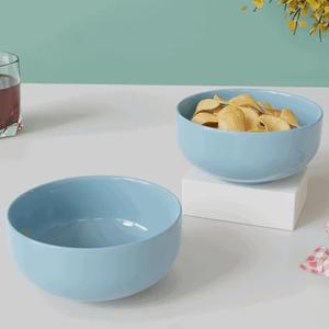 Sky Blue Minimalist Ceramic Bowl Smooth <b>Matte</b> Surface Modern Deep Shape Durable Construction Ideal for Contemporary <b>Table</b> Decor - Product Image 6